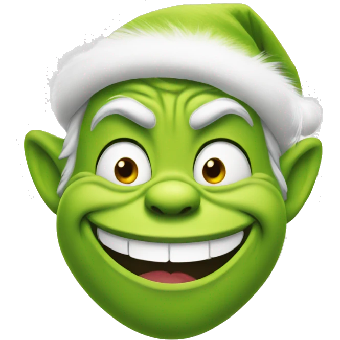 Cheeky Grinch smiles  emoji