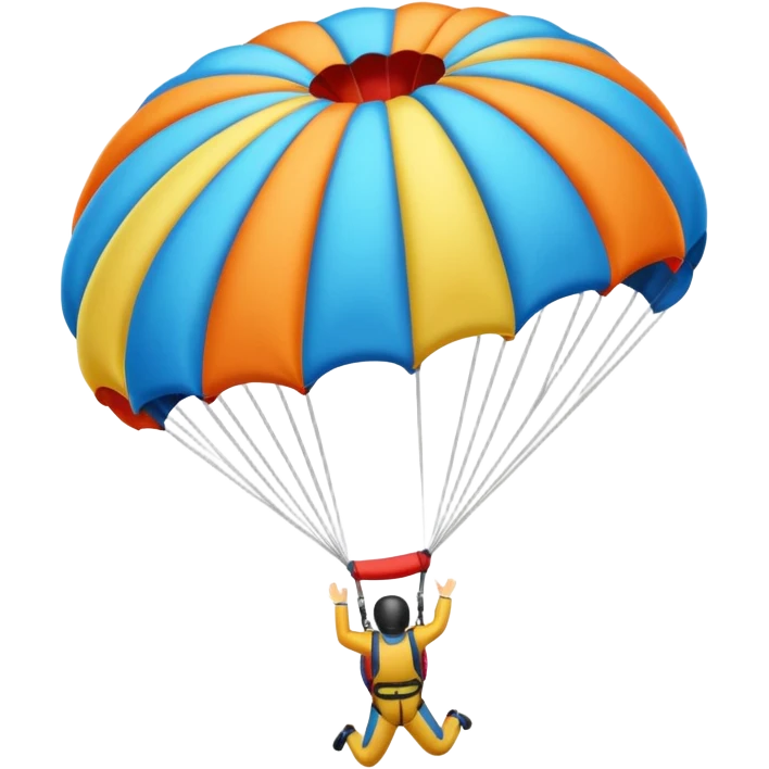 Skydiving parachute emoji