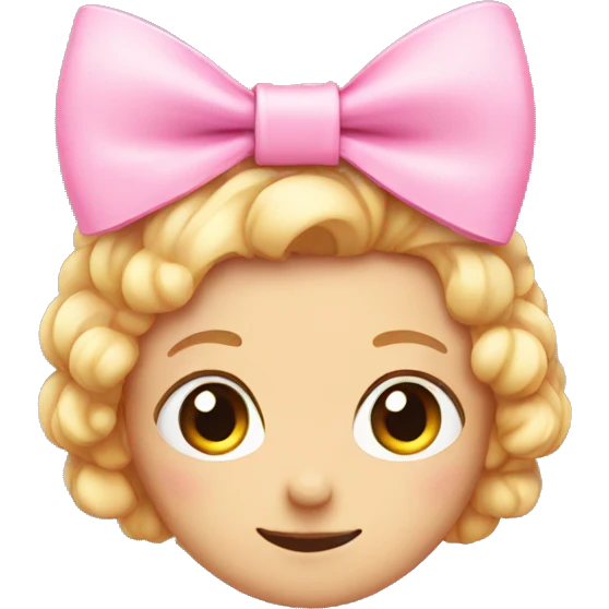 A cute pink bow emoji