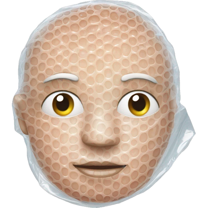 Detailed Human Body wrapped in bubble wrap emoji