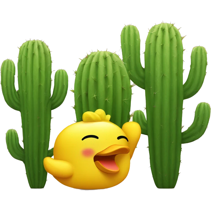 Cactus with a rubber ducky emoji
