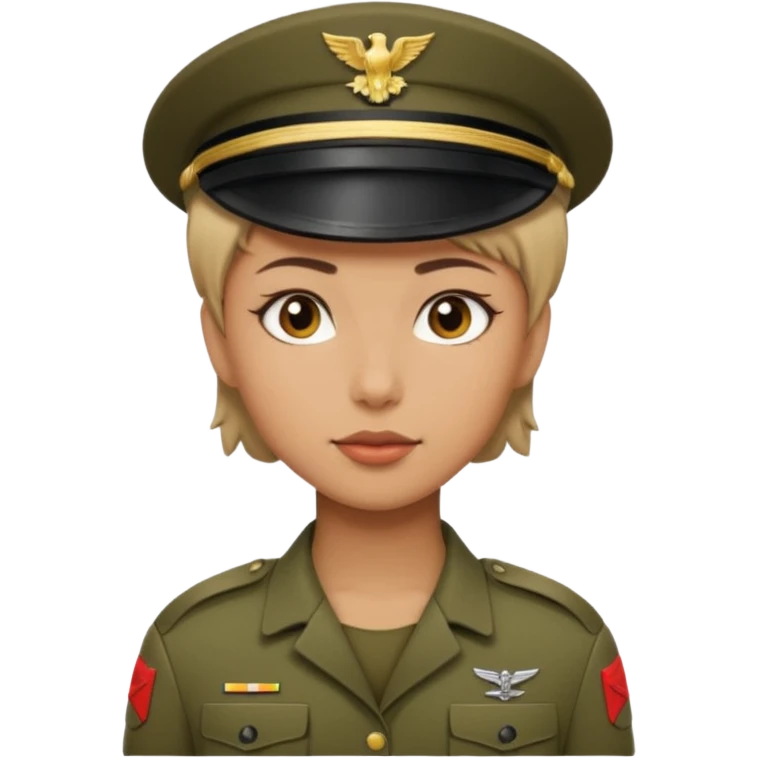 female soldie hair style emoji