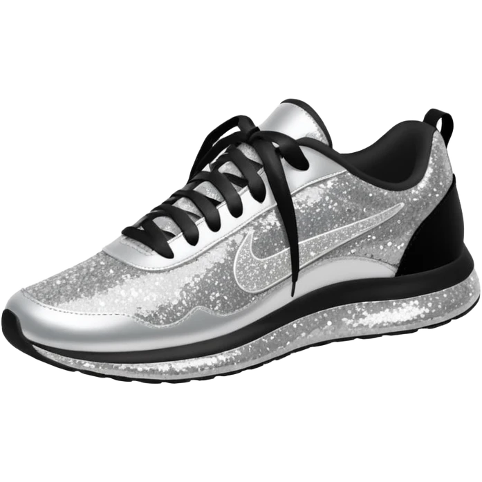 glitter running shoes no brand emoji