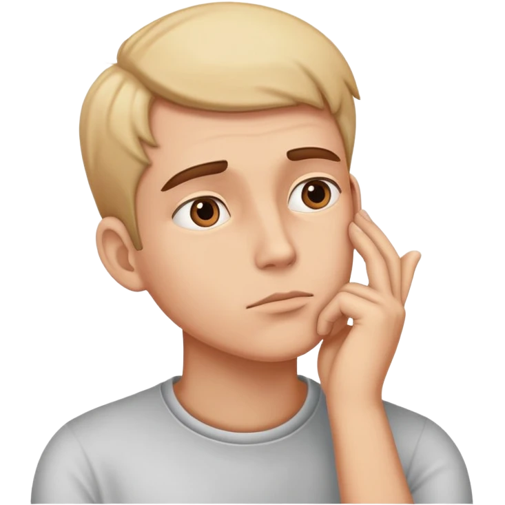 person thinking deeply with hand on chin emoji
