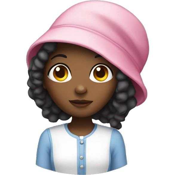 Black girl with a bonnet emoji