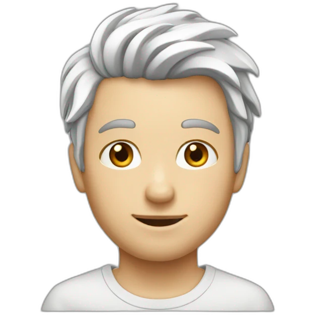 Garçon blanc cheveux brun flemmard emoji