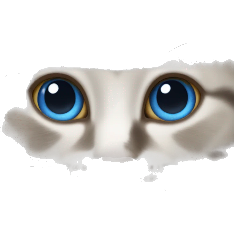 cat with down syndrome and blue eyes emoji