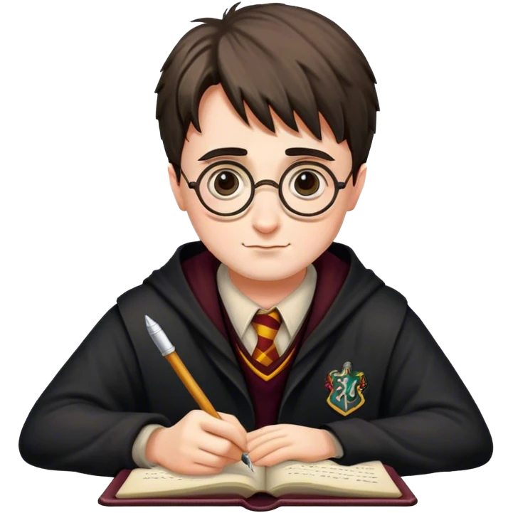 Harry Potter writing a diary emoji