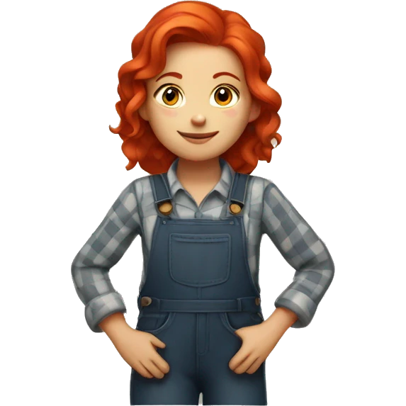 Farmer girl with red hair  emoji