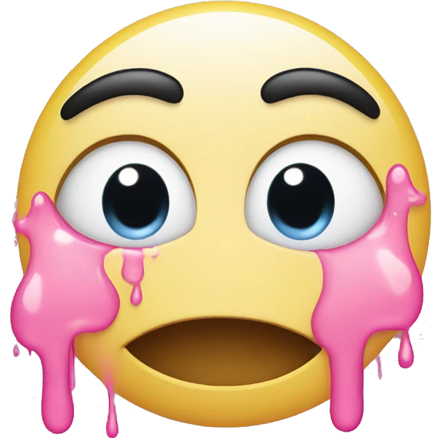 Smile crying with pink tears  emoji