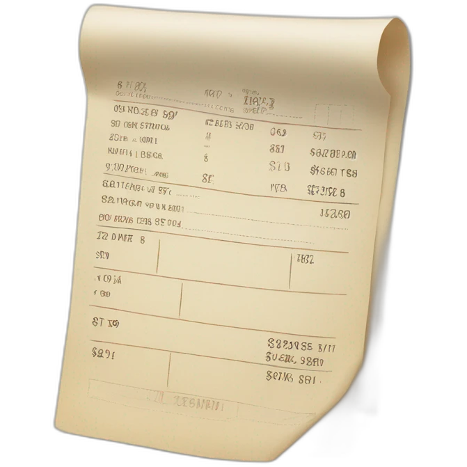 Granny's receipt  emoji
