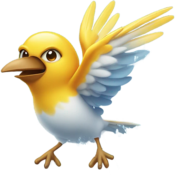 Bird taking bath emoji