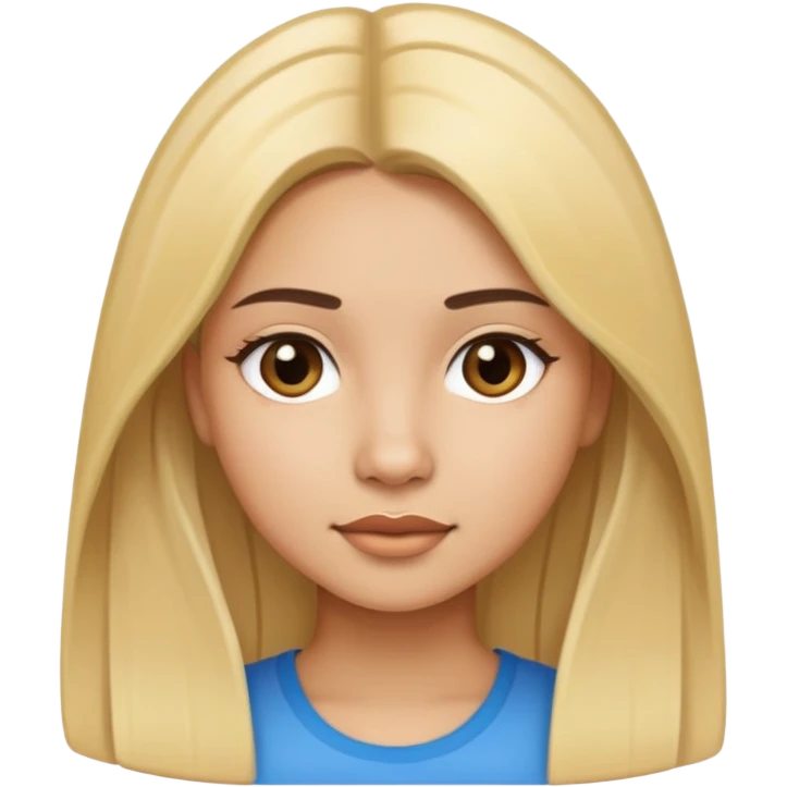 Latina girl with blonde straight hair  emoji