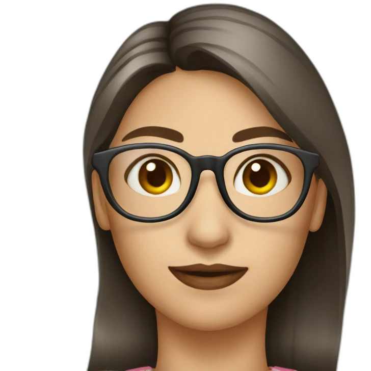 Femme lunettes  emoji