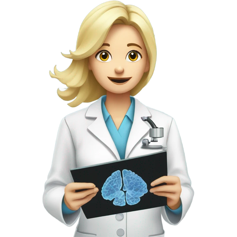 blonde woman radiologist  emoji