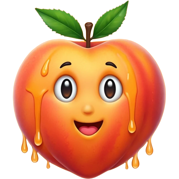 dripping peach emoji