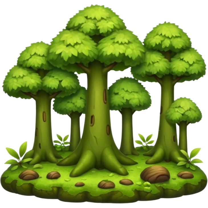 forest, cute trees with a lot of leaves emoji