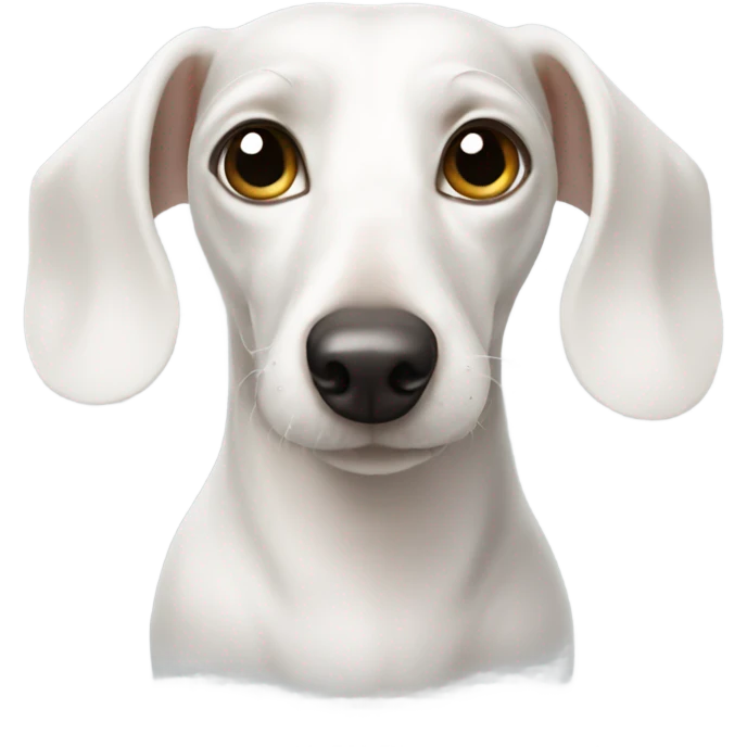 White dachshund  emoji