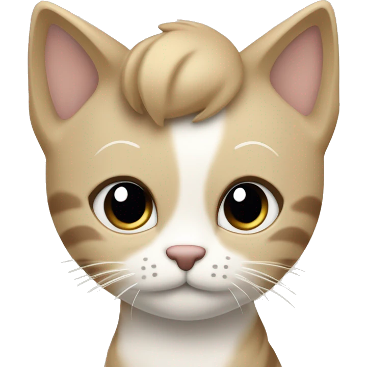 Erstelle mir eine britisch Kurzhaarkatze in hellbraun/beige￼ emoji