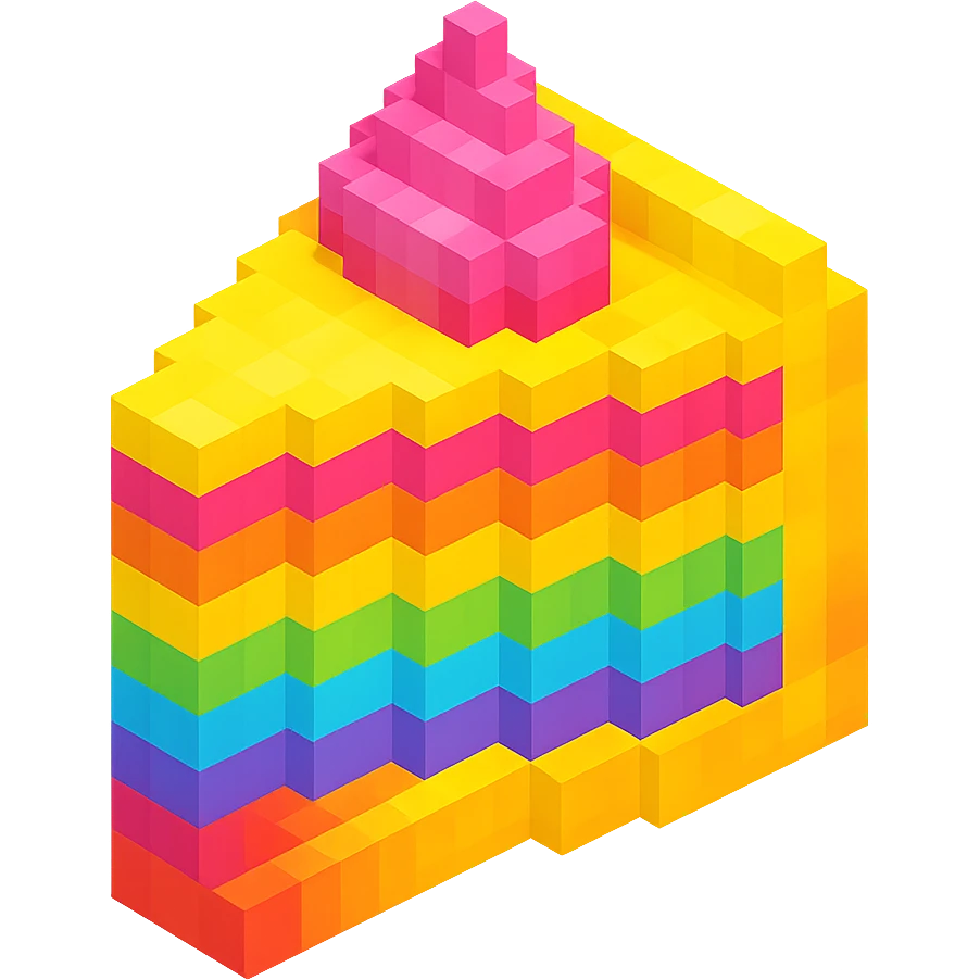Rainbow cake emoji