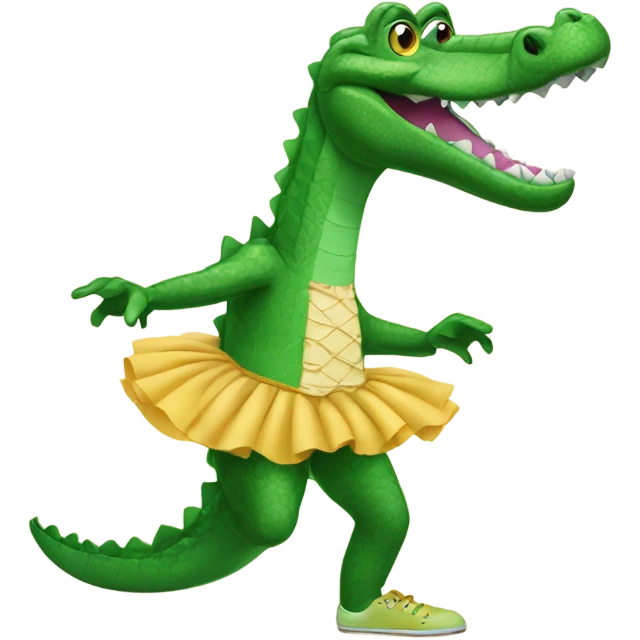 Crocodille with point shoes and tutu  emoji
