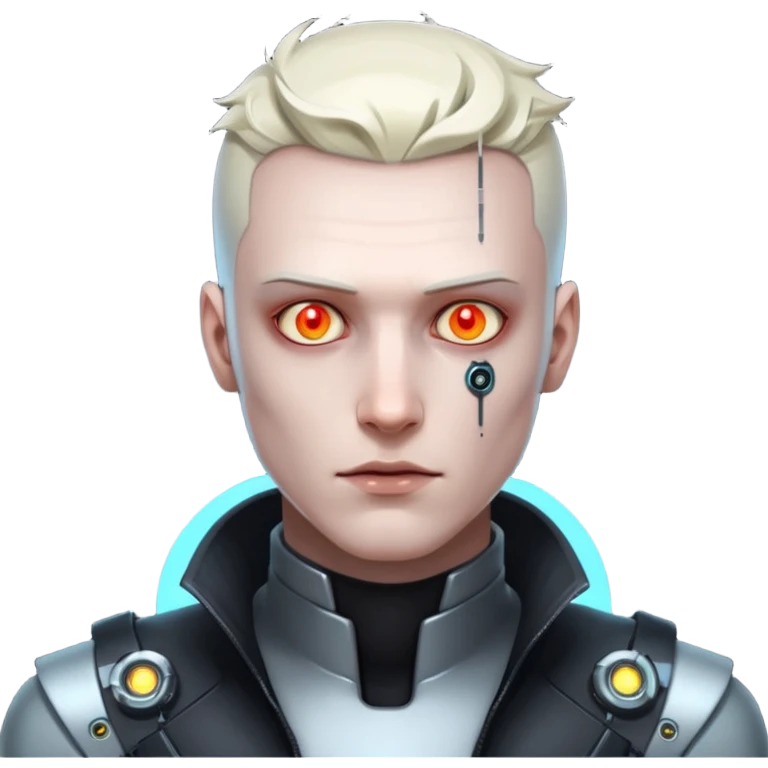 Cyberpunk man head emoji