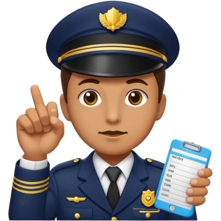 ticket inspector with punch emoji