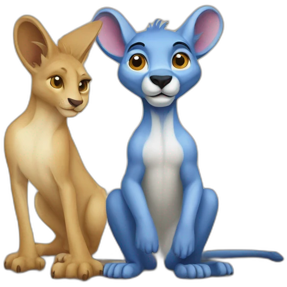 kangourou sur un lion emoji