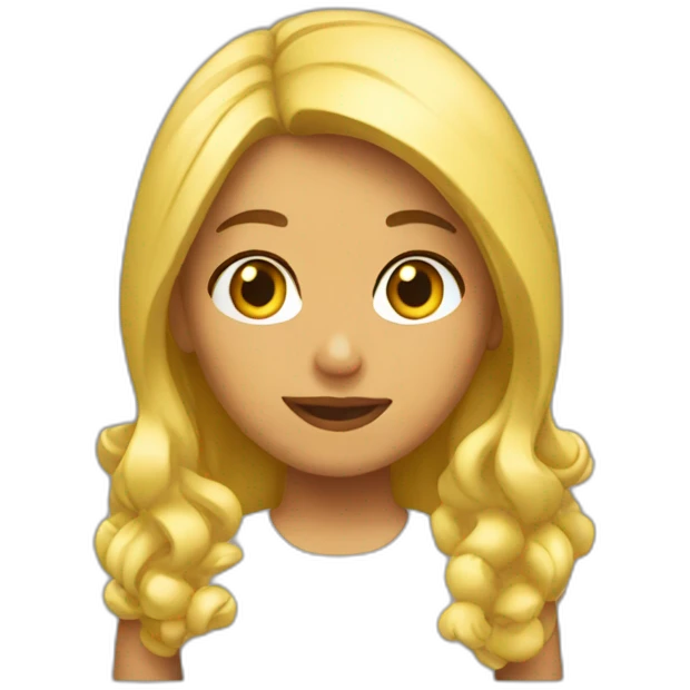 chica rubia emoji