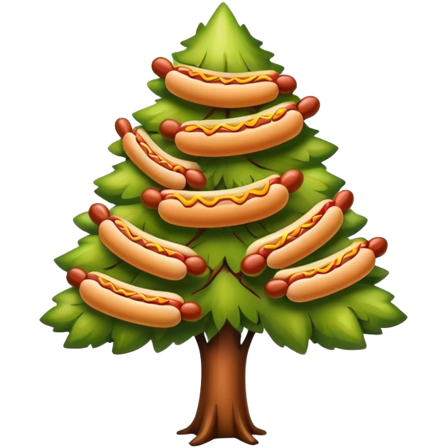 Tree with hotdogs  emoji