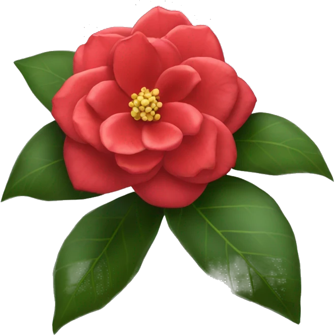 Red Yuletide Camellia emoji