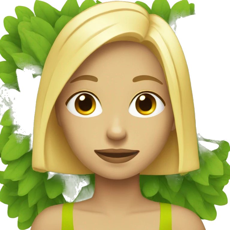 Blonde girl relaxing  emoji