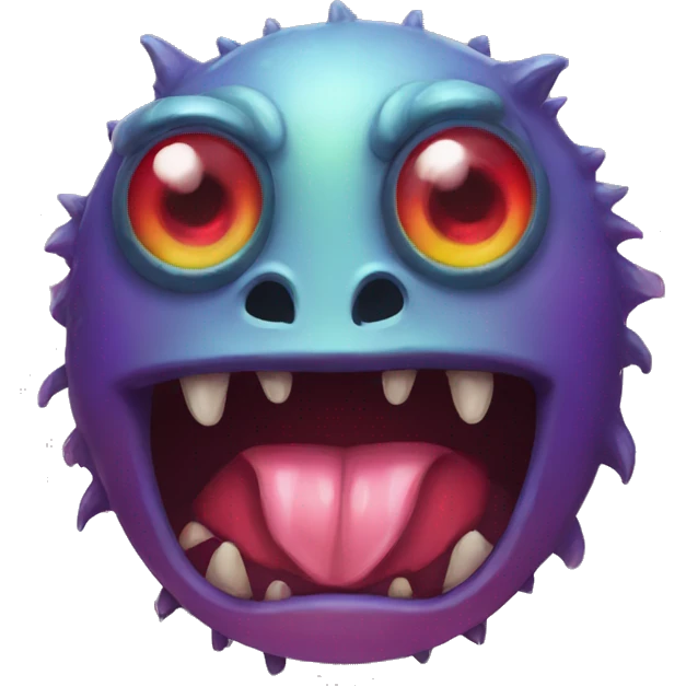 rainbow indonesian monster red eyes emoji