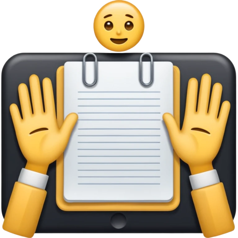 Écrire JUL avec deux mains collés  emoji