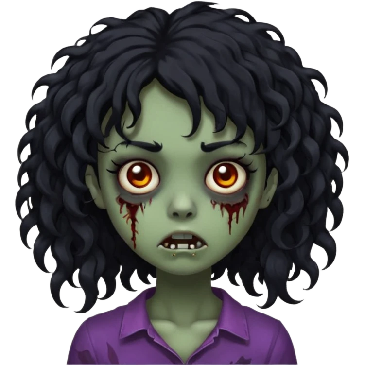 girl, zombie, black hair, medium long,...
girl  zombie, black hair, medium long curly, emo, shaggy, dark, spooky, creepy expression emoji created using Al. Copy and paste Boy, zombie, black hair, medium long, emo, shaggy, dark, spooky, creepy expression emoji to use or share on Discord and Slack. emoji