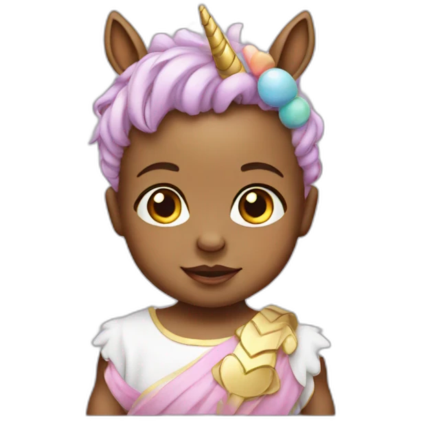Baby with unicorn headband emoji