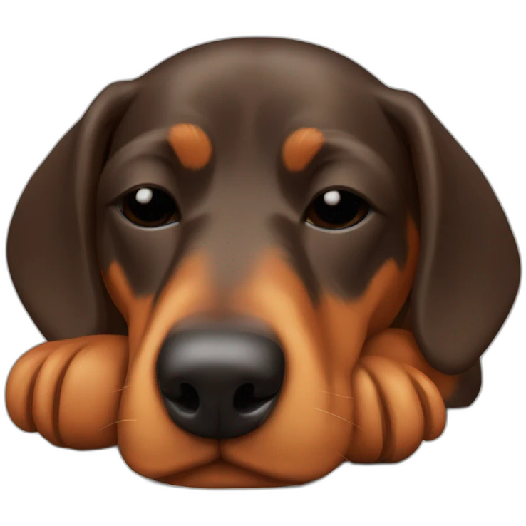 Teckel sleeping emoji