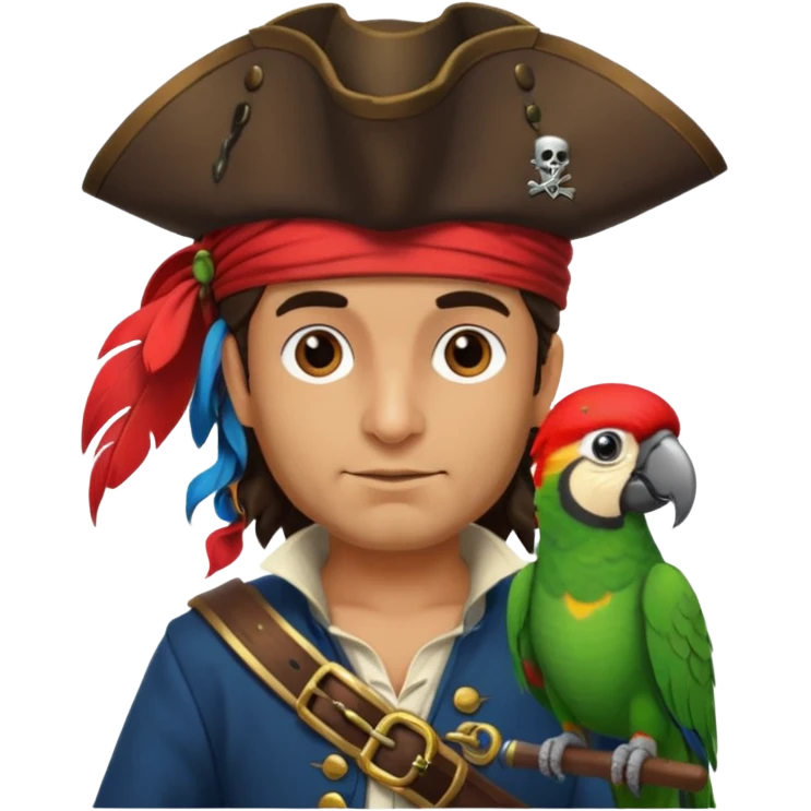 pirate and parrot emoji