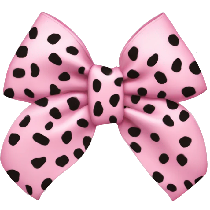 Light Pink cheetah print bow emoji