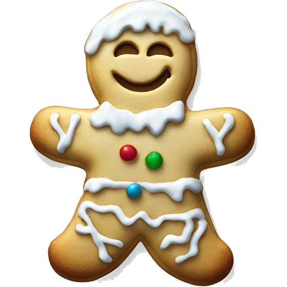 Realistic iced Christmas cookie emoji