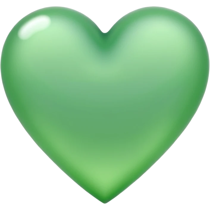 green heart with a frosted glass effect emoji