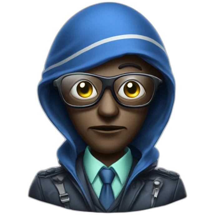 Executive Distortion Alien with bandana and glasses emoji