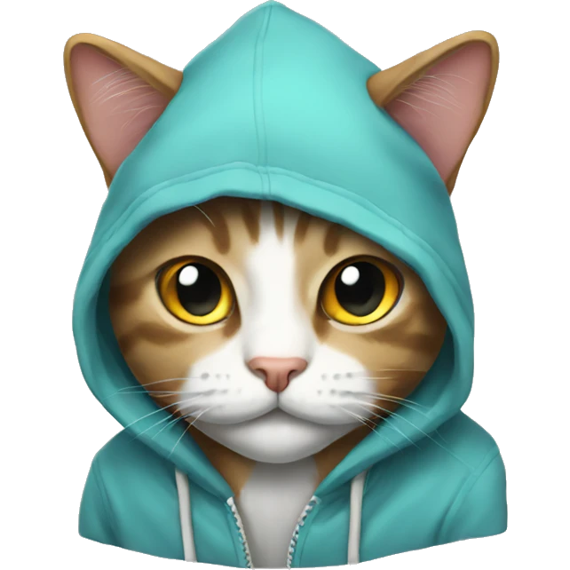 cat with hoodie emoji