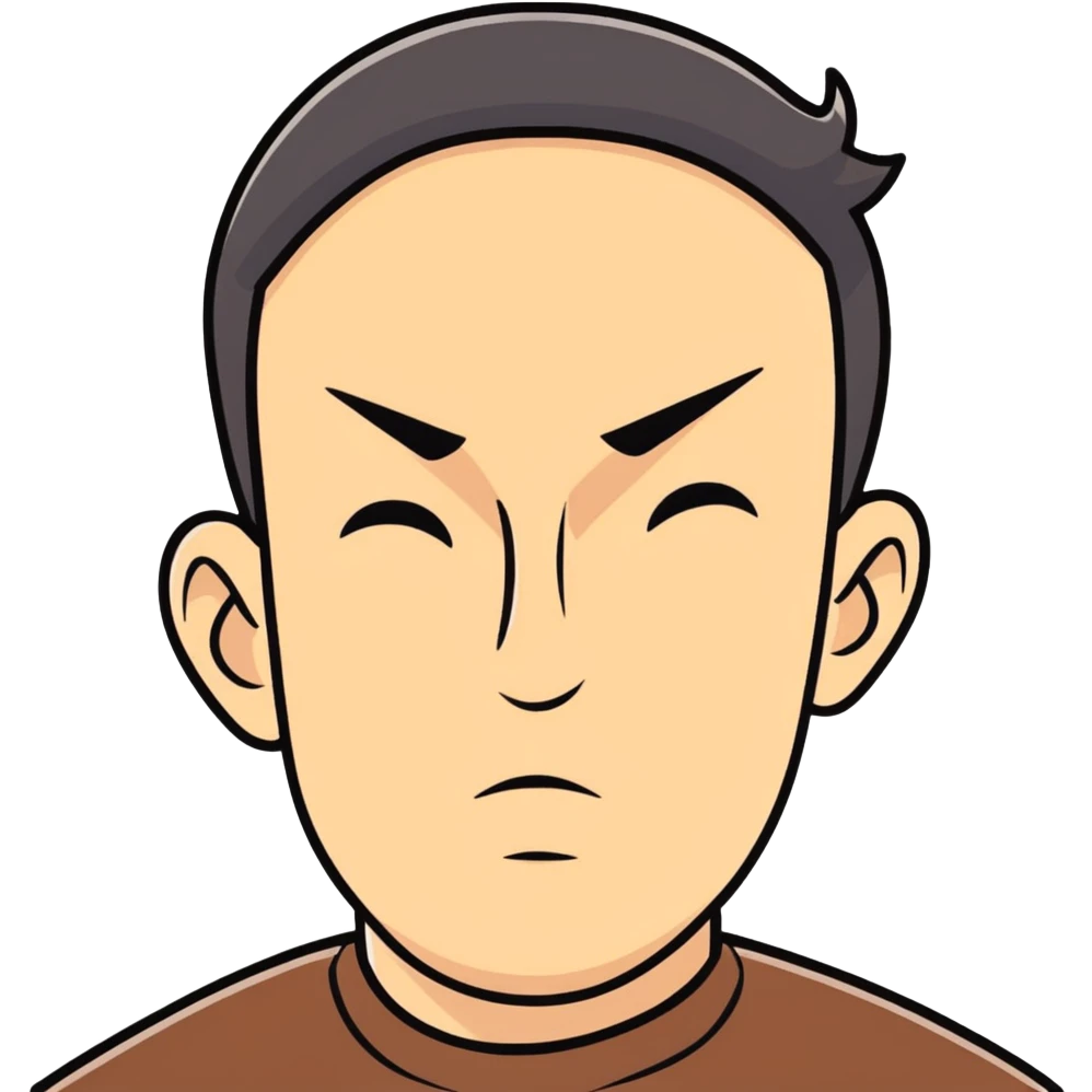 A calculating strategist emoji