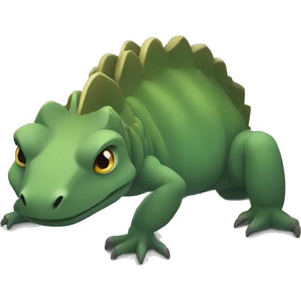 Slightly disappointed komodo emoji