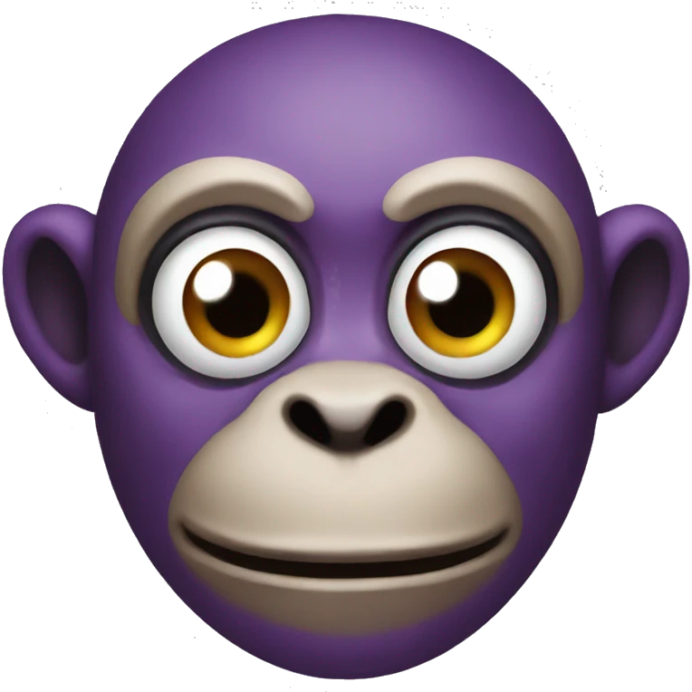 purple monkey black eyes emoji