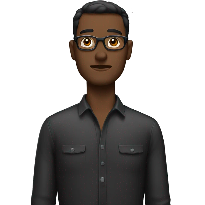 Man with Black Neard and Wearing Gla emoji