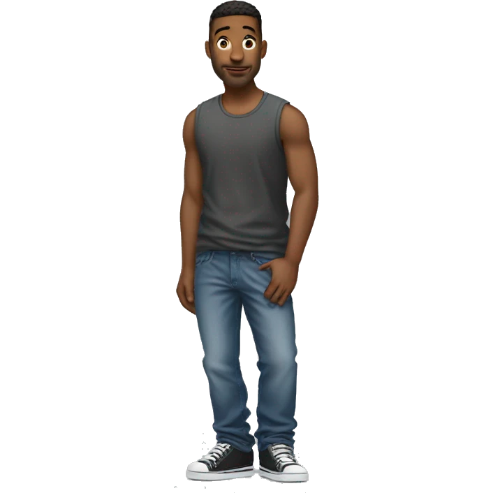 Guy sagging baggy jeans emoji