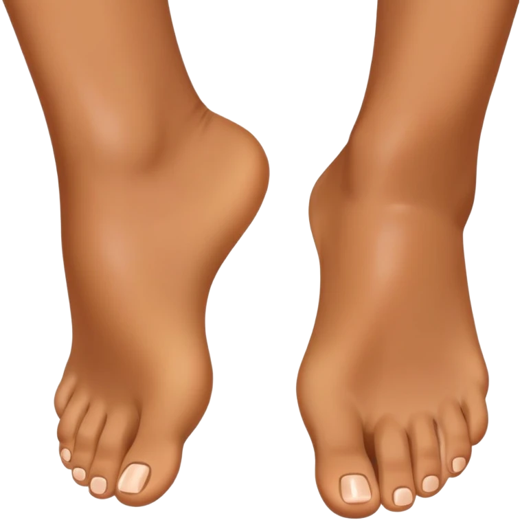 Woman showing her feet emoji