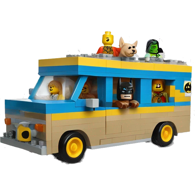 Lego Batman and Scooby 1965 caravan  emoji